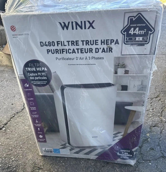 Winix D480TRUE HePA 3-Stage Air Purifier, Aham Verified for 480 Sq.ft